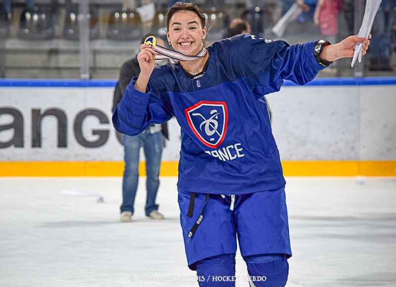 Photo hockey Championnats du monde -  : France (FRA) vs Norvège (NOR) - Les Bleues championnes du monde