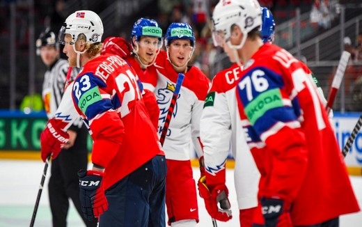 Photo hockey Championnats du monde -  : Norvège (NOR) vs République Tchèque (CZE) - Sans trop se forcer