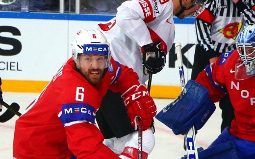 Photo hockey Championnats du monde -  : Norvège (NOR) vs Suisse (SUI) - La Suisse blanchit la Norvège