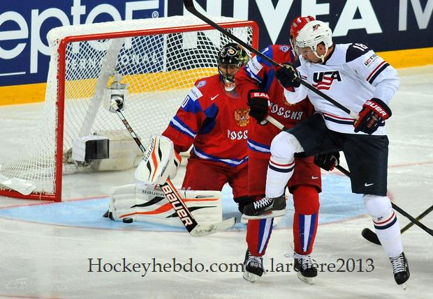 Photo hockey Championnats du monde -  : Russie (RUS) vs Etats Unis d\