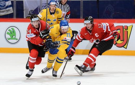 Photo hockey Championnats du monde -  : Suède (SWE) vs Canada (CAN) - Mondial 13 : Le Canada contrôle