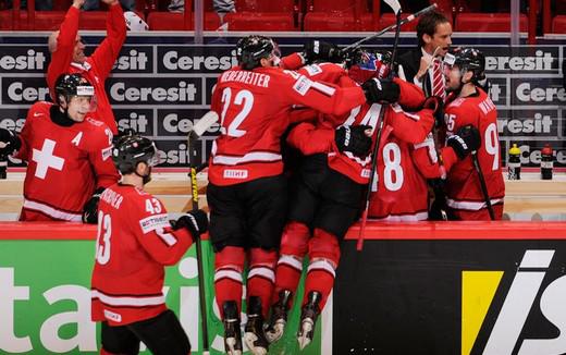 Photo hockey Championnats du monde - : Suisse (SUI) vs Etats Unis d\ Photo hockey Championnats du monde - : Suisse (SUI) vs Etats Unis d\
