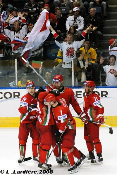 Photo hockey Championnats du monde - Championnats du monde - Mondiaux : J2 - Biélorussie / Suède.