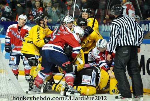 Photo hockey Coupe de la Ligue ARCHIVES - Coupe de la Ligue : 1/2 aller : Grenoble  vs Rouen - Toute petite cuvée !