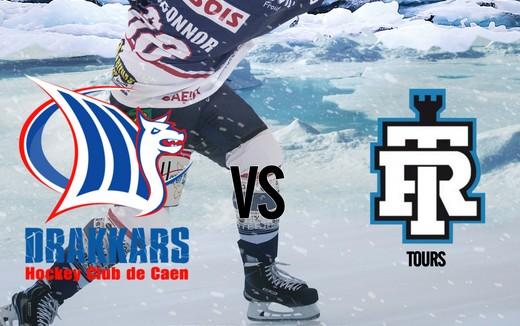 Photo hockey Division 1 - Division 1 : 18ème journée : Caen  vs Tours  - D1 : Les Drakkars débutent 2017 par un exploit