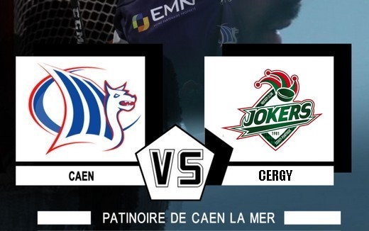 Photo hockey Division 1 - Division 1 : 22ème journée : Caen  vs Cergy-Pontoise - Les Drakkars au courage !