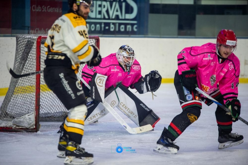 Photo hockey Division 1 - Division 1 : 4ème journée : Mont-Blanc vs Strasbourg  - La bonne Étoile, Mont-Blanc mo-rose.