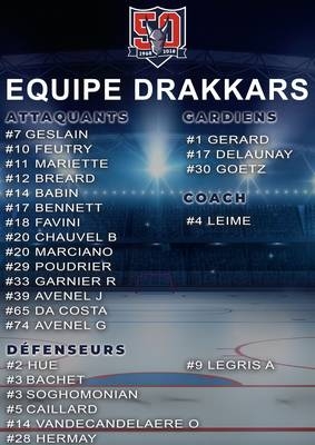 Photo hockey Division 1 - Division 1 : Caen  (Les Drakkars) - Caen fête ses 50 ans