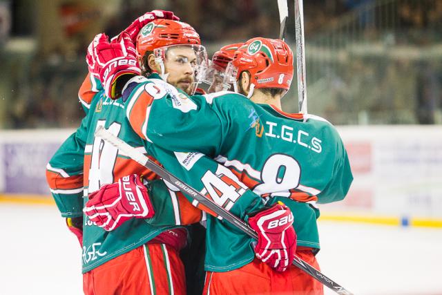 Photo hockey Division 1 - Division 1 : demi-finale, match 2 : Anglet vs Caen  - Les Basques ont du caractère