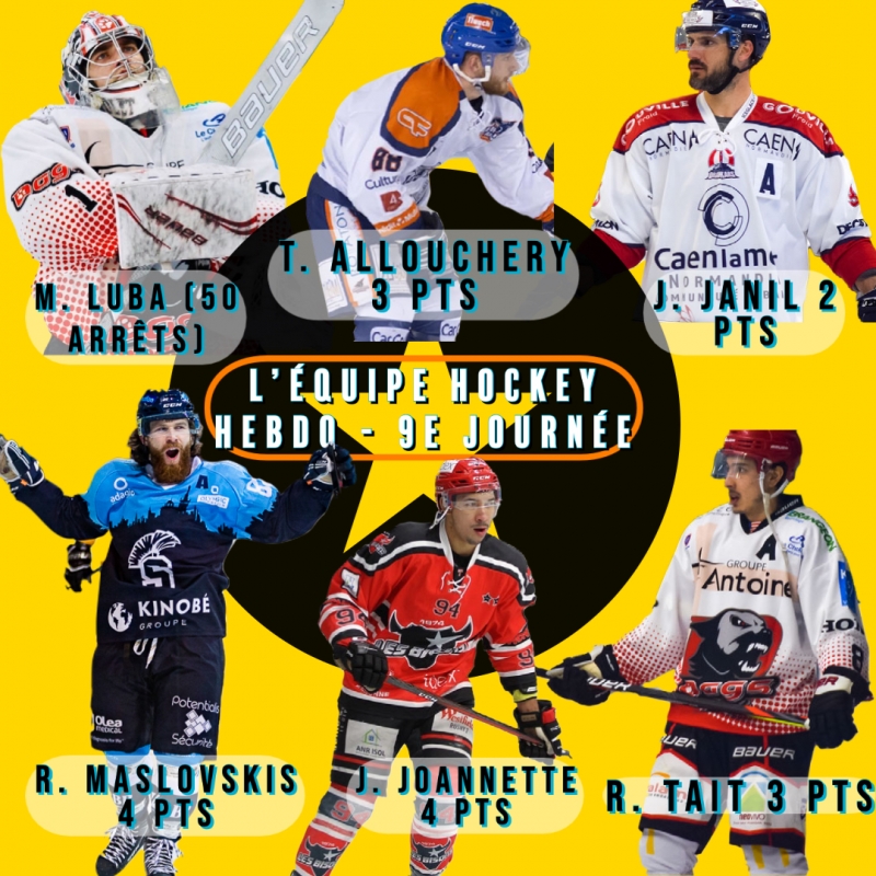 Photo hockey Division 1 - Division 1 - Division 1 - L’équipe Type de la 9e Journée Photo hockey Division 1 - Division 1 - Division 1 - L’équipe Type de la 9e Journée
