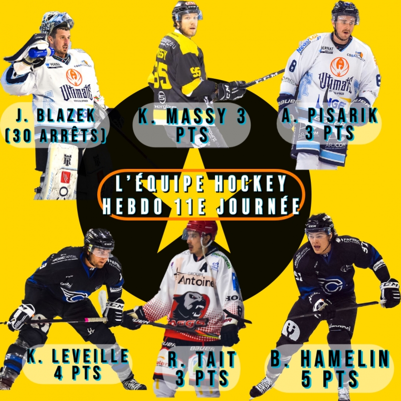 Photo hockey Division 1 - Division 1 - Division 1 - L’équipe Type de la 11e Journée Photo hockey Division 1 - Division 1 - Division 1 - L’équipe Type de la 11e Journée