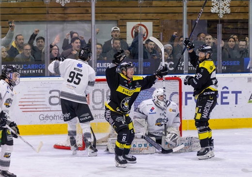 Photo hockey Division 2 - Division 2 - 1/4 de Finale - Match 1 : Roanne vs Brest  - Roanne gagne la première manche