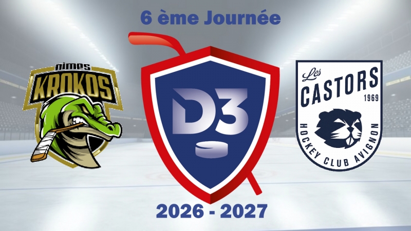 Photo hockey Division 3 - Division 3 : 6ème journée : Nimes vs Avignon - Les Castors d’Avignon prennent le dessus sur les Krokos
