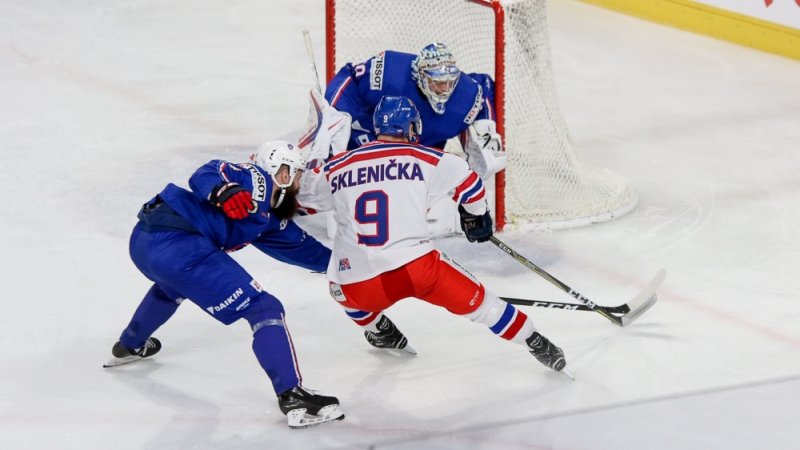 Photo hockey Equipes de France -  : France (FRA) vs République Tchèque (CZE) - La République Tchèque renverse l’équipe de France