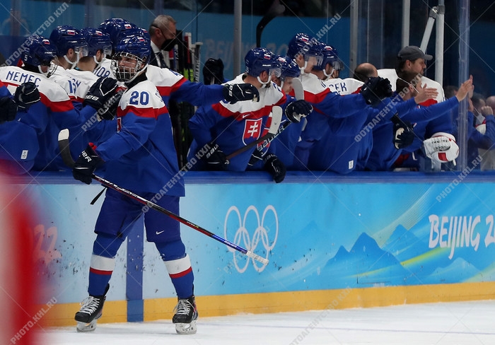 Photo hockey Jeux olympiques -  : Suède (SWE) vs Slovaquie (SVK) - Les Slovaques historiquement bronzés