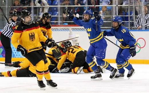Photo hockey Jeux olympiques - Jeux olympiques - JO : Allemagne vs Suède -Victoire nordique