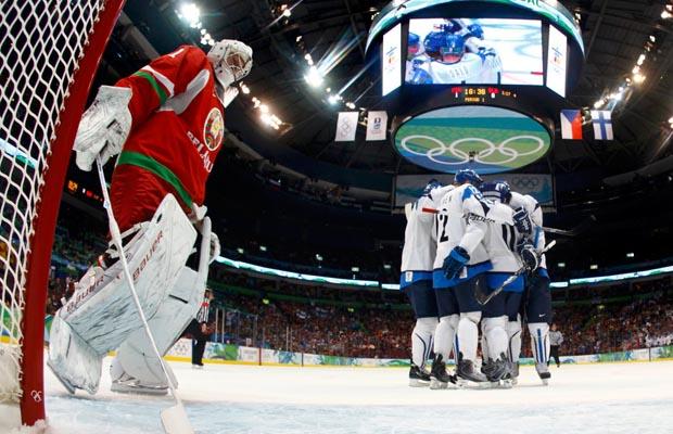 Photo hockey Jeux olympiques - Jeux olympiques - JO : Finlande - Bélarus