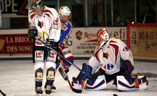Photo hockey Ligue Magnus - 8ème journée : Epinal  vs Grenoble  - Eddy Ferhi taille patron !
