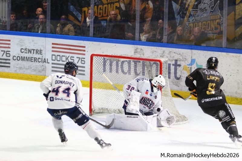 Photo hockey Ligue Magnus - Ligue Magnus  : 19ème journée : Rouen vs Angers  - Les dragons en taille patron.