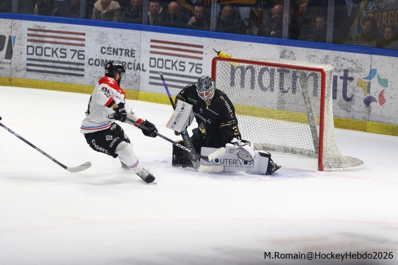 Photo hockey Ligue Magnus - Ligue Magnus  : 32ème journée : Rouen vs Bordeaux - Rouen, tout feu tout flamme.