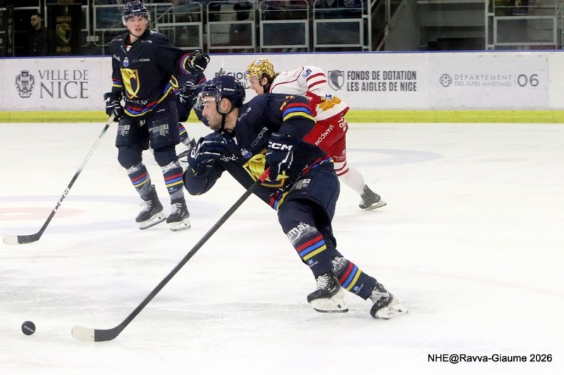 Photo hockey Ligue Magnus - Ligue Magnus  : 38ème journée : Nice vs Briançon  - les Aigles conservent la sixième place