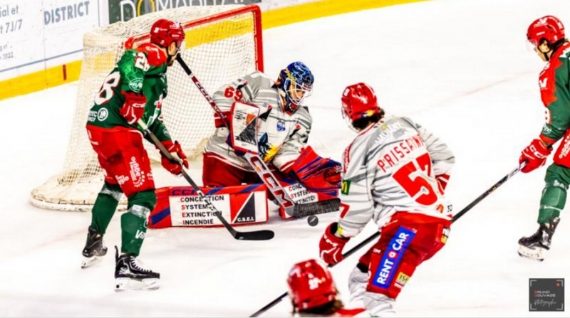 Photo hockey Ligue Magnus - Ligue Magnus  : 43ème journée : Cergy-Pontoise vs Grenoble  - Grenoble valide sa deuxième place à Cergy