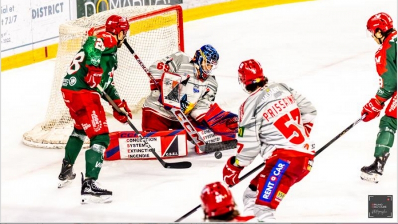 Photo hockey Ligue Magnus - Ligue Magnus  : 43ème journée : Cergy-Pontoise vs Grenoble  - Grenoble valide sa deuxième place à Cergy