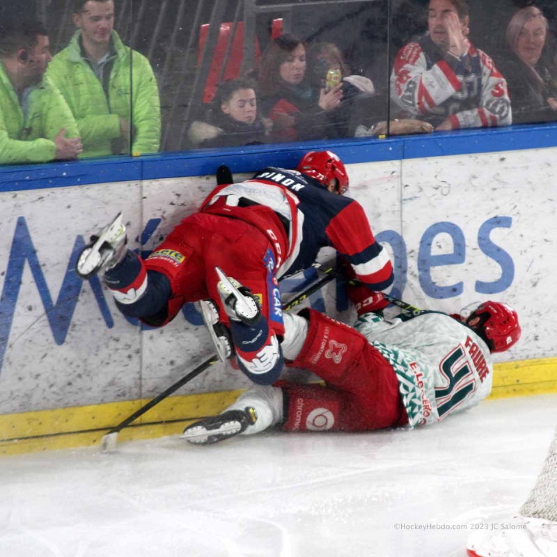 Photo hockey Ligue Magnus - Ligue Magnus - 1/2 finale match 1 : Grenoble  vs Cergy-Pontoise - L’attaque grenobloise s’est réveillée !