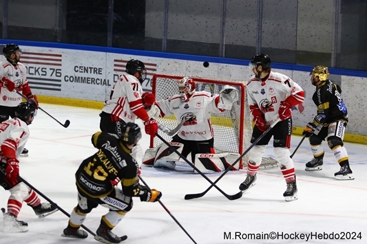 Photo hockey Ligue Magnus - Ligue Magnus - 1/4 de Finale - Match 5 : Rouen vs Nice - Rouen termine la série à domicile.