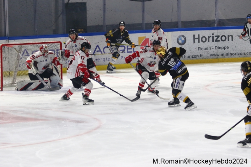 Photo hockey Ligue Magnus - Ligue Magnus - 1/4 de Finale - Match 5 : Rouen vs Nice - Rouen termine la série à domicile.