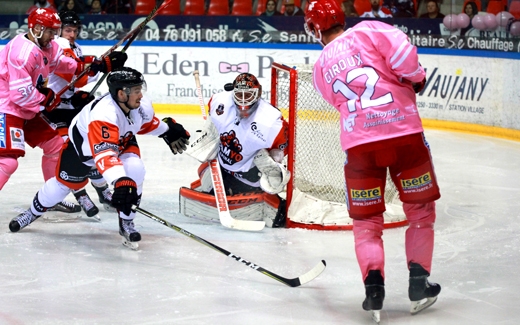 Photo hockey Ligue Magnus - Ligue Magnus : 10ème journée : Grenoble  vs Epinal  - Octobre rose à Pôle Sud