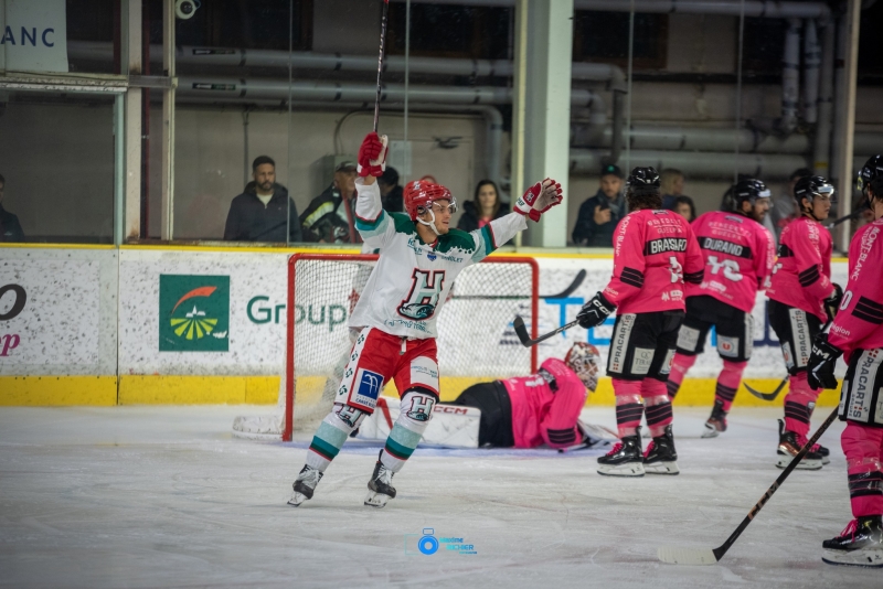 Photo hockey Ligue Magnus - Ligue Magnus : 13ème journée : Chamonix  vs Anglet - Les Pionniers voient la vie en rose