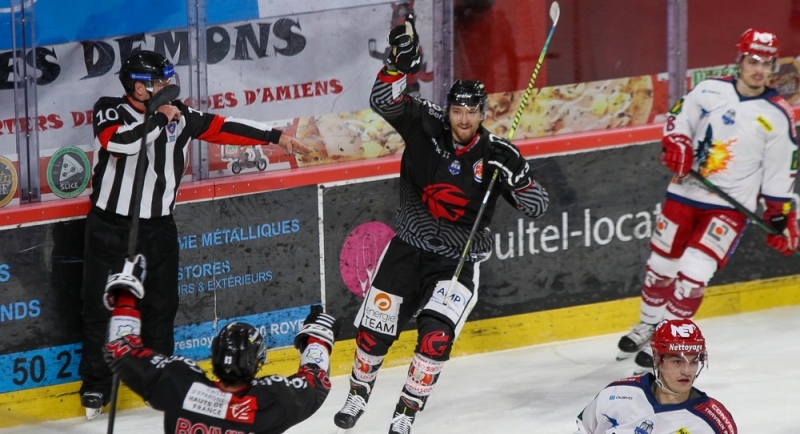 Photo hockey Ligue Magnus - Ligue Magnus : 17ème journée : Amiens  vs Grenoble  - Amiens n’est pas passé loin