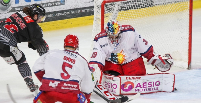 Photo hockey Ligue Magnus - Ligue Magnus : 17ème journée : Amiens  vs Grenoble  - Amiens n’est pas passé loin