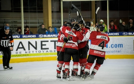 Photo hockey Ligue Magnus - Ligue Magnus : 27ème journée : Chamonix  vs Mulhouse - Réaction à point nommé de Chamonix