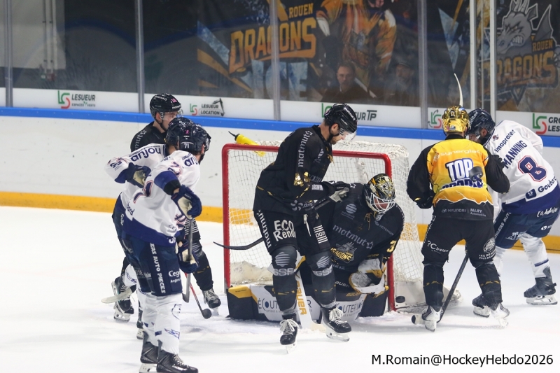 Photo hockey Ligue Magnus - Ligue Magnus : 29ème journée : Rouen vs Angers - Les ducs surprennent les dragons. Photo hockey Ligue Magnus - Ligue Magnus : 29ème journée : Rouen vs Angers - Les ducs surprennent les dragons.