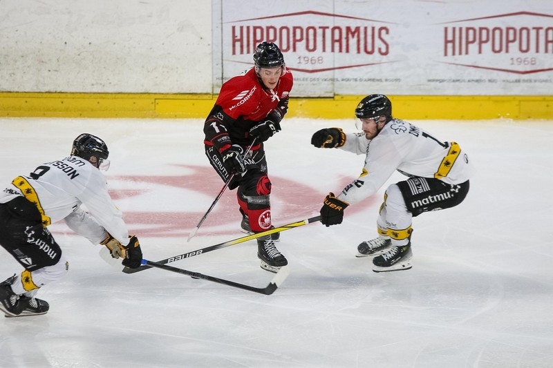 Photo hockey Ligue Magnus - Ligue Magnus : 2ème journée : Amiens  vs Rouen - Rouen chute à Amiens