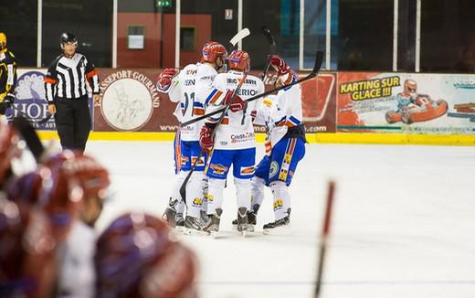 Photo hockey Ligue Magnus - Ligue Magnus : 3�me journ�e : Caen  vs Lyon - Une fin de match musclée