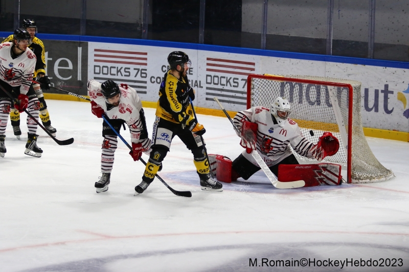 Photo hockey Ligue Magnus - Ligue Magnus : 32ème journée : Rouen vs Briançon  - LM : Rouen, festival offensif.