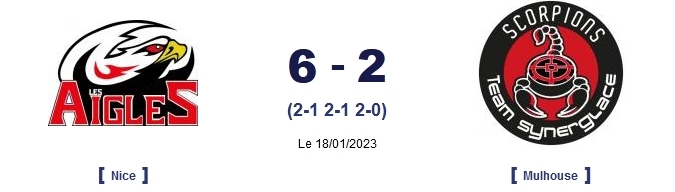 Photo hockey Ligue Magnus - Ligue Magnus : 33ème journée : Nice vs Mulhouse - Nice-Mulhouse : Une question de parité