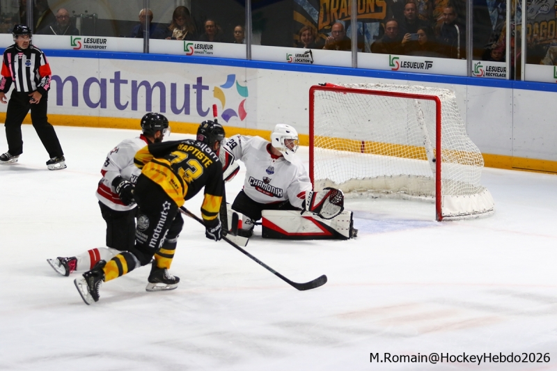 Photo hockey Ligue Magnus - Ligue Magnus : 33Ã¨me journÃ©e  : Rouen vs Chamonix  - Les Dragons s’imposent en fusillade.