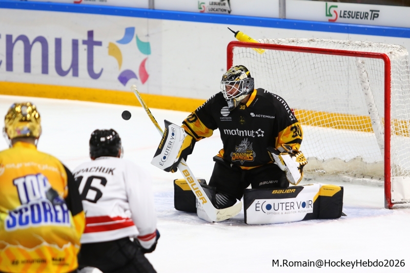 Photo hockey Ligue Magnus - Ligue Magnus : 33Ã¨me journÃ©e  : Rouen vs Chamonix  - Les Dragons s’imposent en fusillade.
