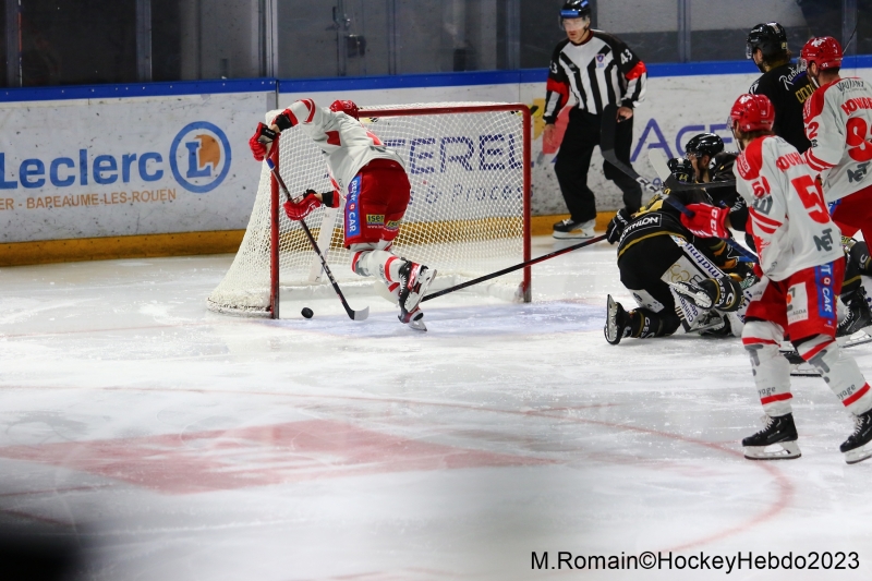 Photo hockey Ligue Magnus - Ligue Magnus : 34ème journée : Rouen vs Grenoble  - LM : Rouen en taille patron