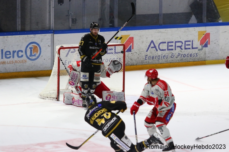 Photo hockey Ligue Magnus - Ligue Magnus : 34ème journée : Rouen vs Grenoble  - LM : Rouen en taille patron