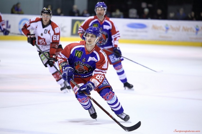 Photo hockey Ligue Magnus - Ligue Magnus : 35ème journée : Mulhouse vs Amiens  - Les Scorpions subissent 