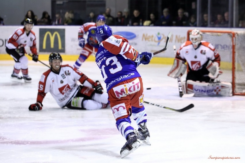 Photo hockey Ligue Magnus - Ligue Magnus : 35ème journée : Mulhouse vs Amiens  - Les Scorpions subissent 