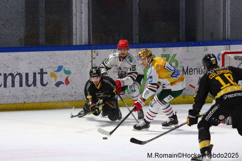 Photo hockey Ligue Magnus - Ligue Magnus : 35ème journée : Rouen vs Anglet - Rouen déroule face à Anglet.