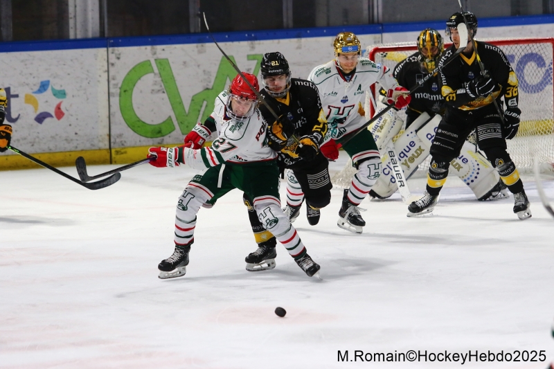 Photo hockey Ligue Magnus - Ligue Magnus : 35ème journée : Rouen vs Anglet - Rouen déroule face à Anglet.