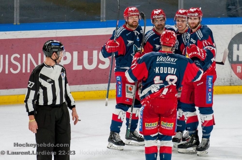 Photo hockey Ligue Magnus - Ligue Magnus : 37ème journée : Grenoble  vs Nice - Grenoble ouvre le Champagne à domicile !