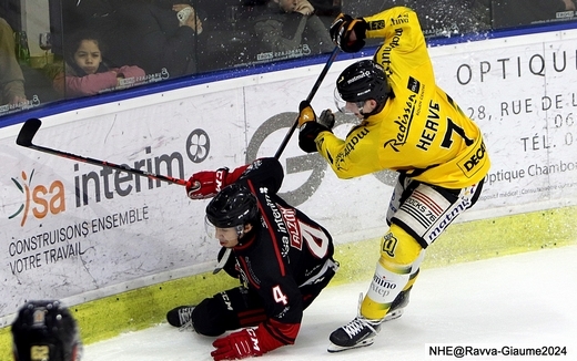 Photo hockey Ligue Magnus - Ligue Magnus : 38ème journée : Nice vs Rouen - Les Dragons au-dessus du lot.